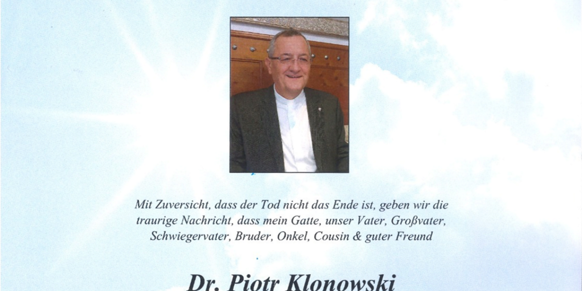 Diakon Piotr Klonowski verstorben