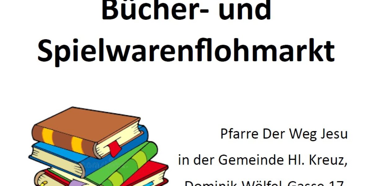 Bücher- und Spielwarenflohmarkt der Pfarrgemeinde Hl. Kreuz am 13. Juni 2026