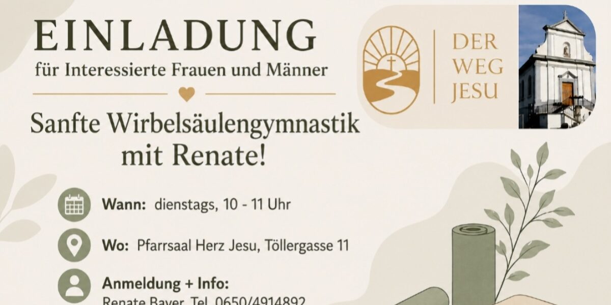 Neues Gesundheitsangebot der Pfarre Herz Jesu